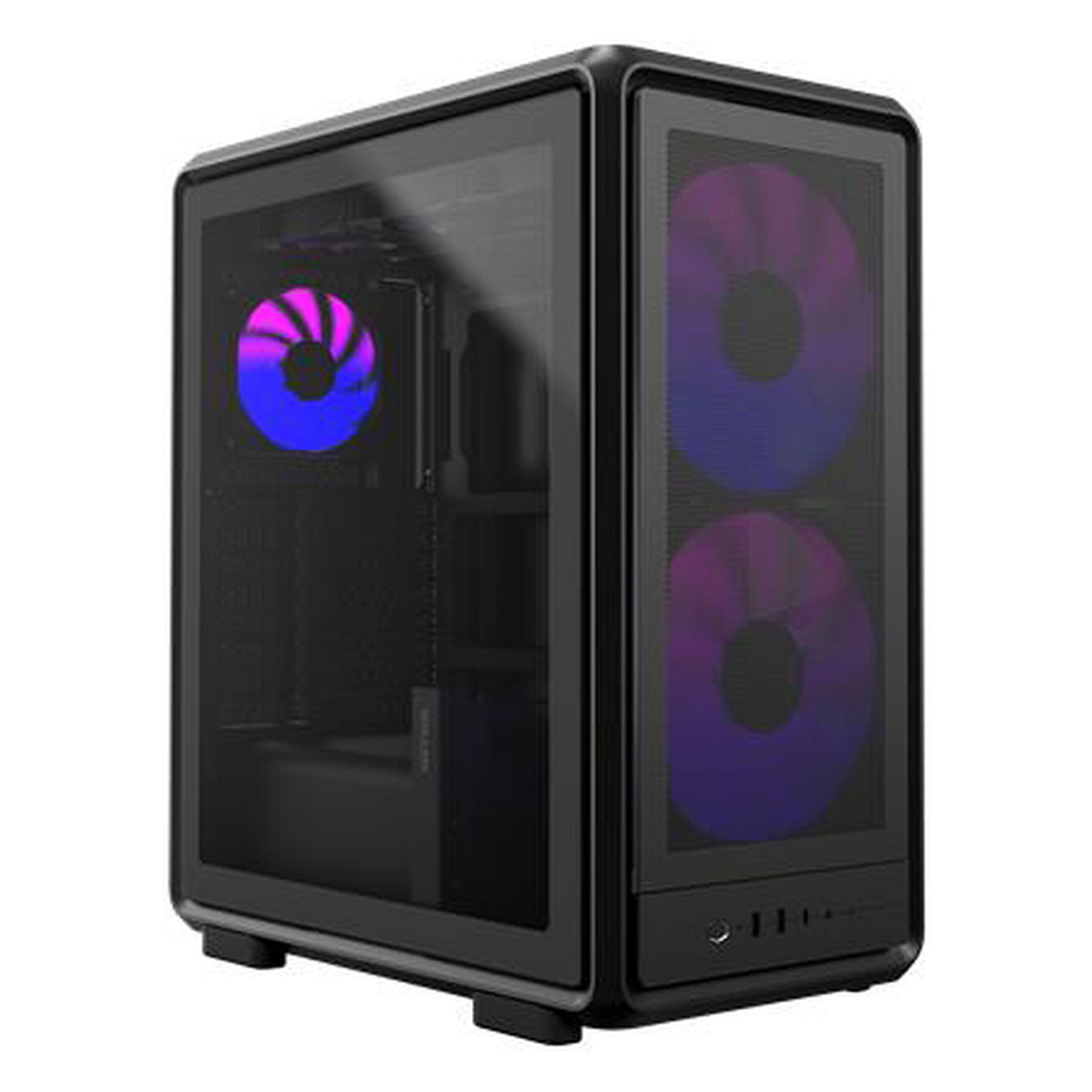 Kasë PC Cooler Master MasterFrame 500 Mesh / Mid Tower / ATX / 2x 200mm + 1x 120mm Fan / Mesh / Tempered Glass - Zezë/Transparent