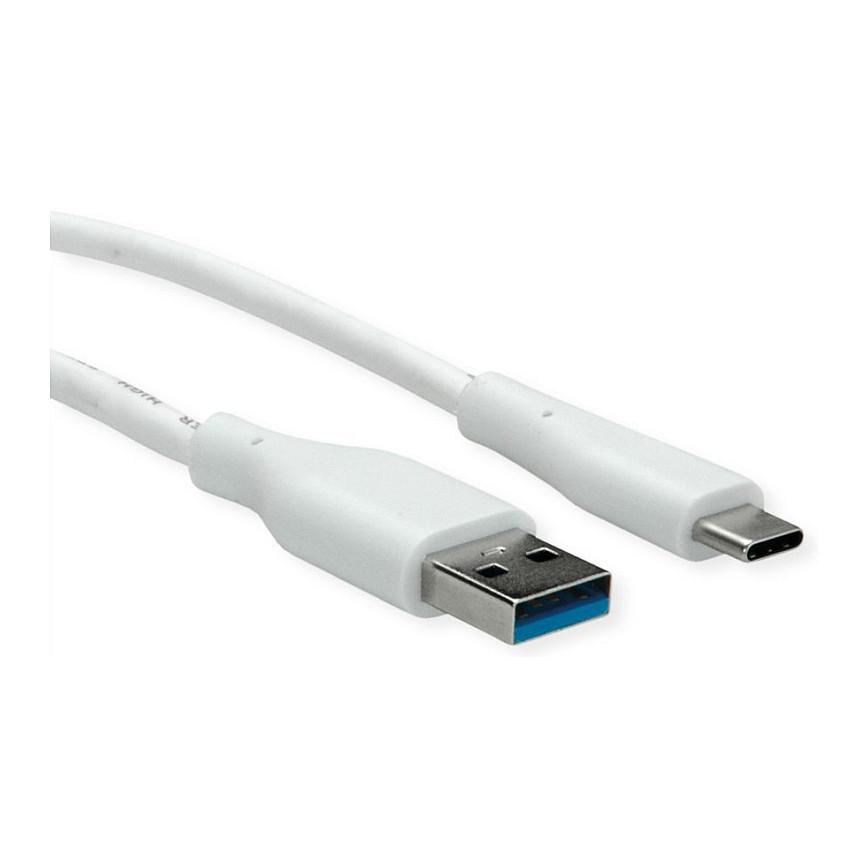 Kabllo USB VALUE 11.99.9035, USB 3.2 Gen 1 A Mashkull në USB-C Mashkull, 2m - Bardhë - 5