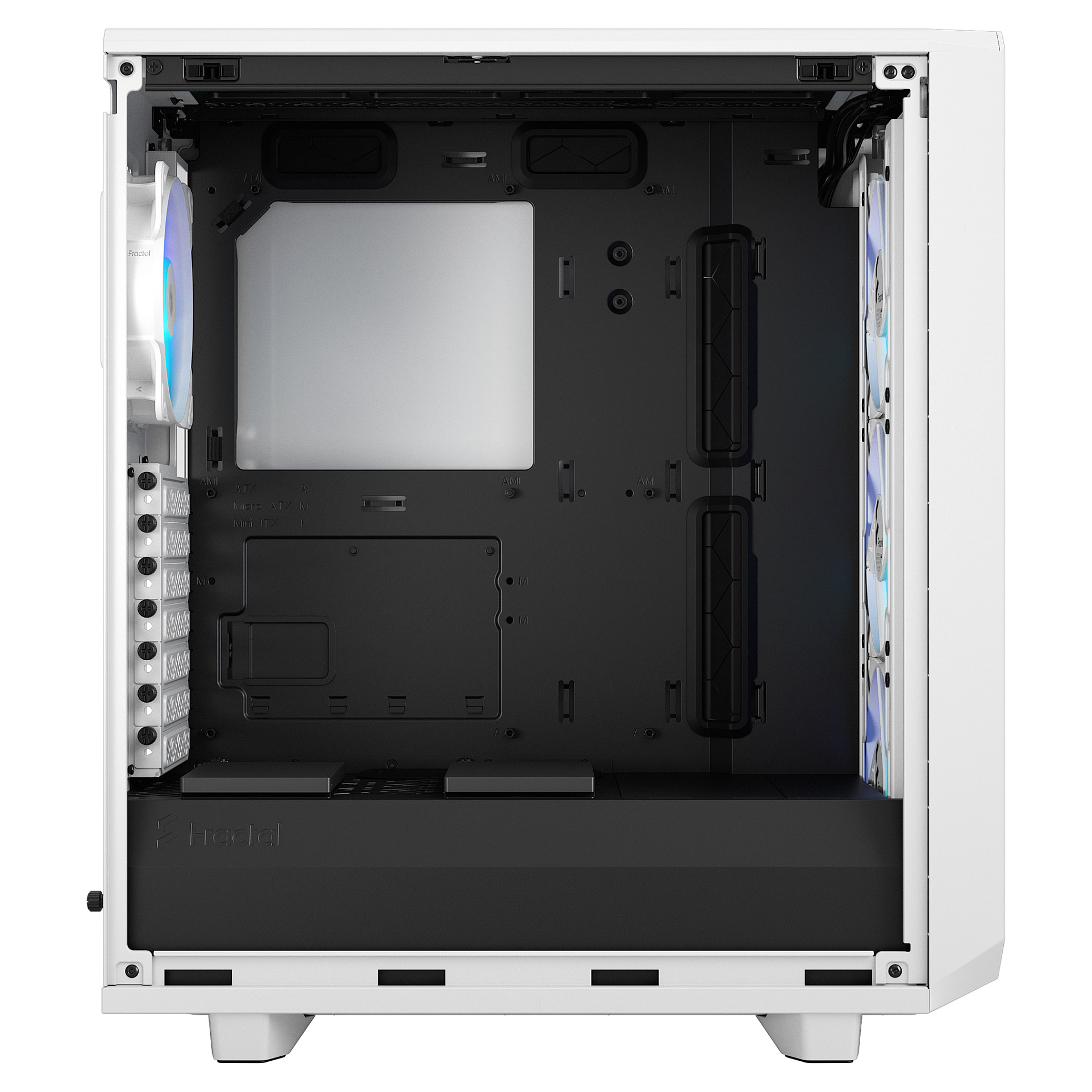 Kasë PC Fractal Design Meshify 2 Compact RGB / Mid Tower / ATX / 3x 120mm + 1x 120mm RGB Fan / Tempered Glass - Bardhë - 5