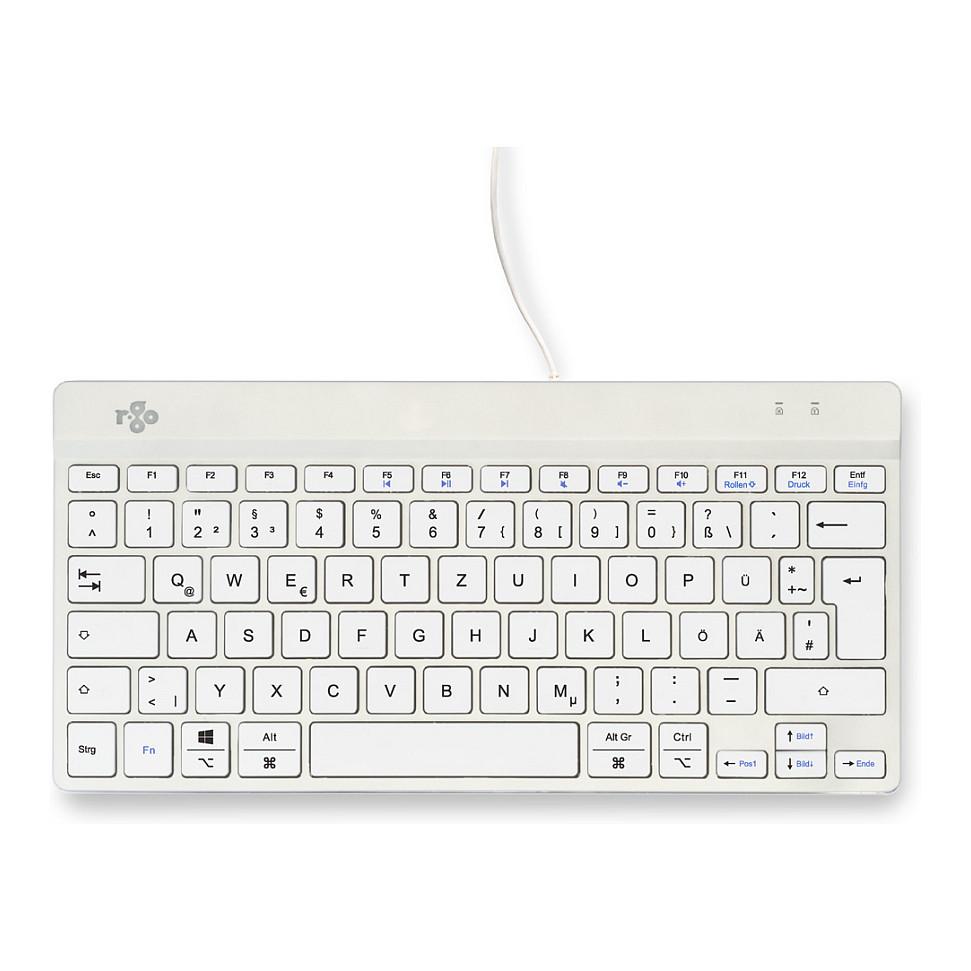 Tastierë me kabllo R-Go Tools R-Go Compact Break / QWERTZ / Scissor / USB / Mini - Bardhë - 3