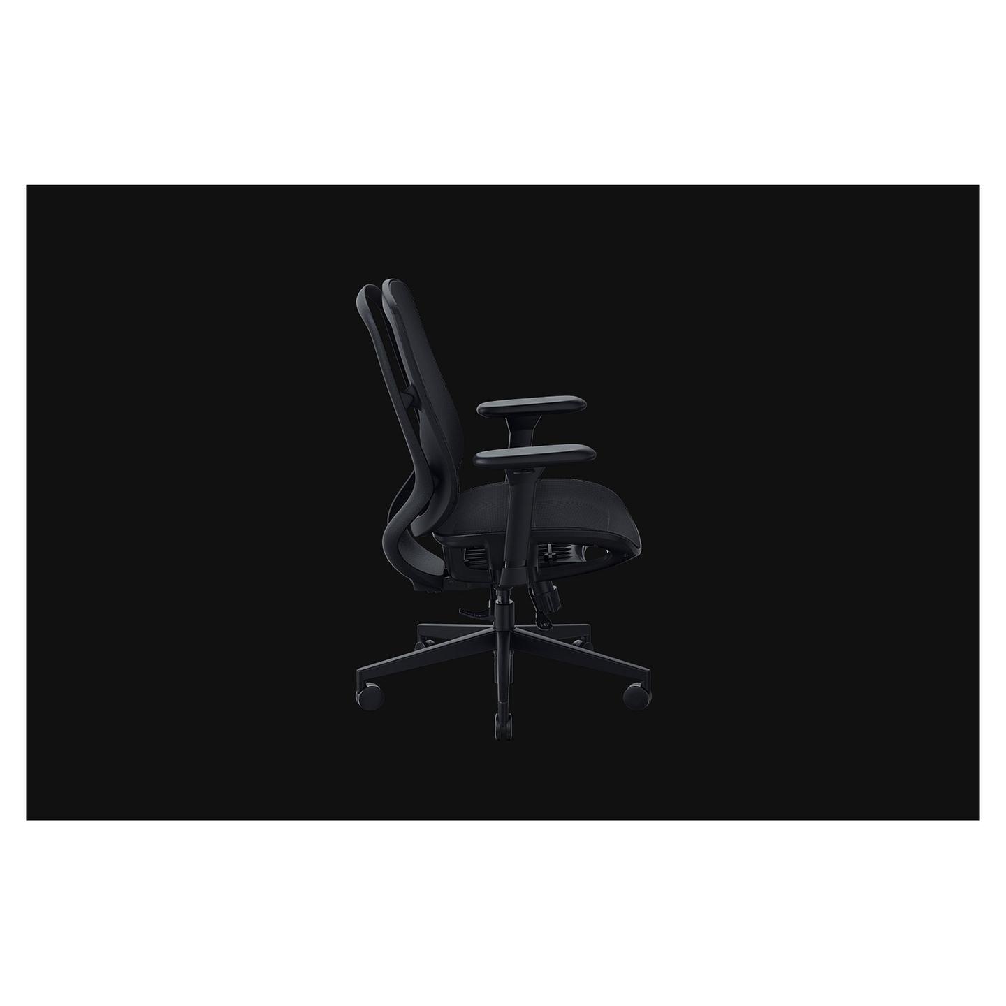 Karrige Gaming Razer Fujin, Mesh, Synchro-Tilt 130°, Mbështetje Mesit e Rregullueshme, Krahë 3D, 136kg - Zezë - 2