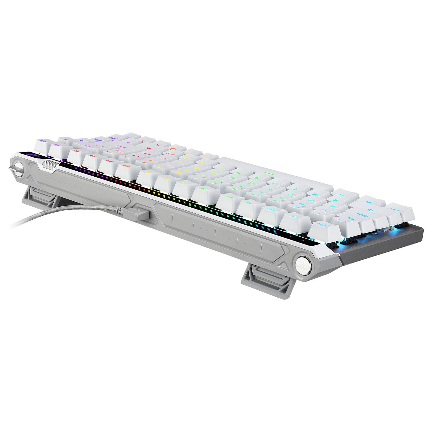 Tastierë Gaming ASUS ROG Falchion Ace 75 HE / Wired / QWERTZ (DE) / 75% / ROG HFX Magnetic / USB-C / 8000 Hz / RGB – Bardhë - 5