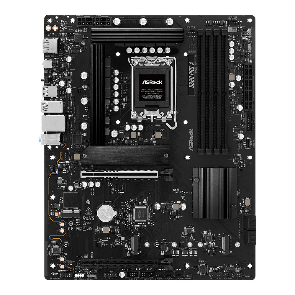 Pllakë Amë ASRock B860 Pro-A / Intel LGA1851 / B860 / DDR5 / ATX / M.2 / SATA III / 2.5GbE LAN - 2