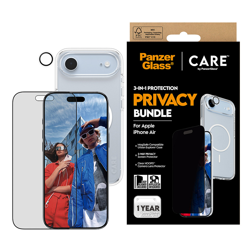 Aksesorë për telefon PanzerGlass CARE / 3-in-1 Privacy Bundle / Apple iPhone Air - Transparente - 2
