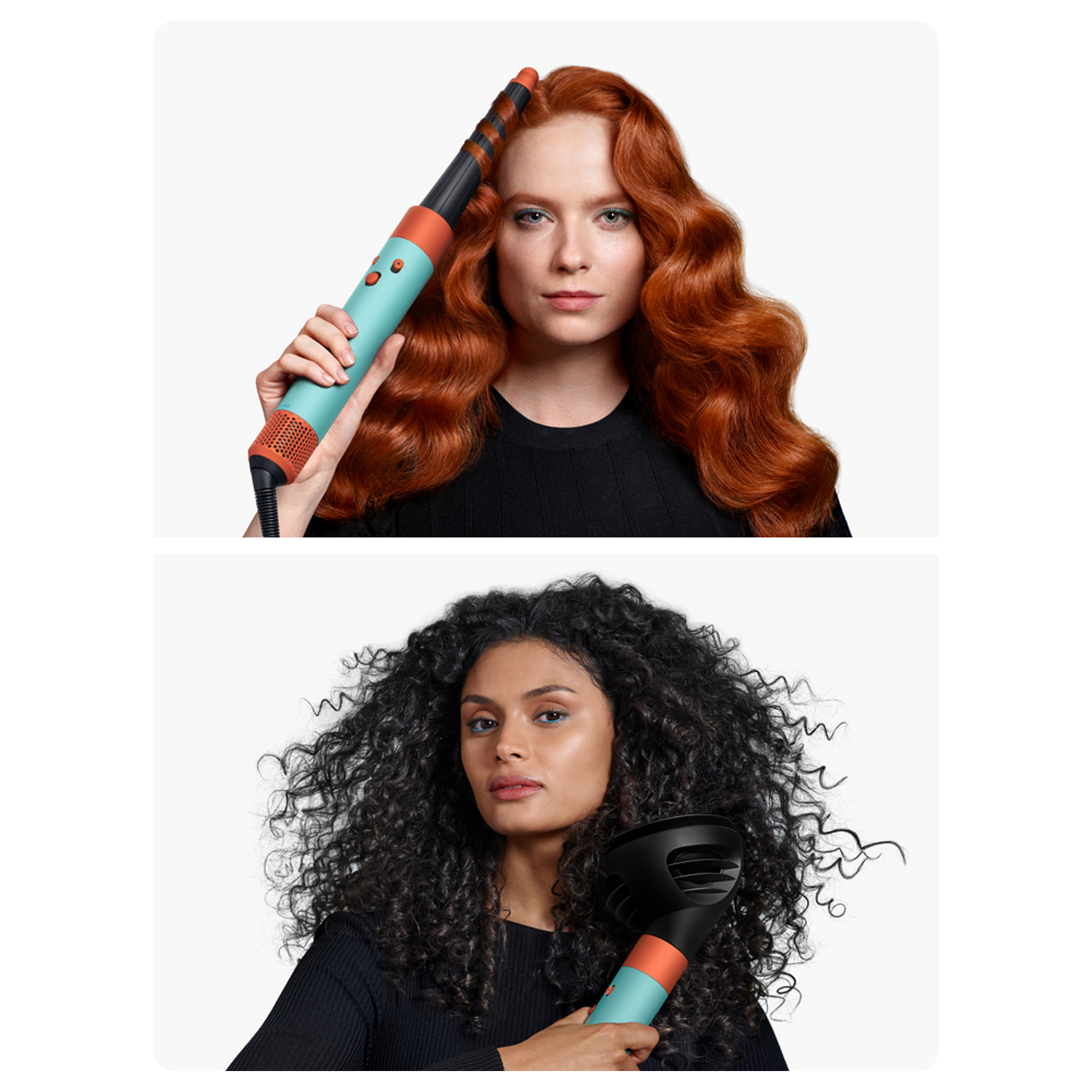Stilues për flokë me ajër Dyson Airwrap i.d. Curly+Coily / Coanda / Bluetooth / 6-në-1 / 1300 W – Zezë/Portokalli/Gjelbër - 3
