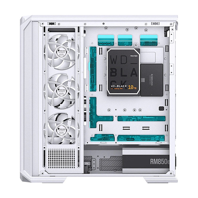 Kasë PC Jonsbo D400 / Midi Tower / ATX / Tempered Glass - Bardhë - 9