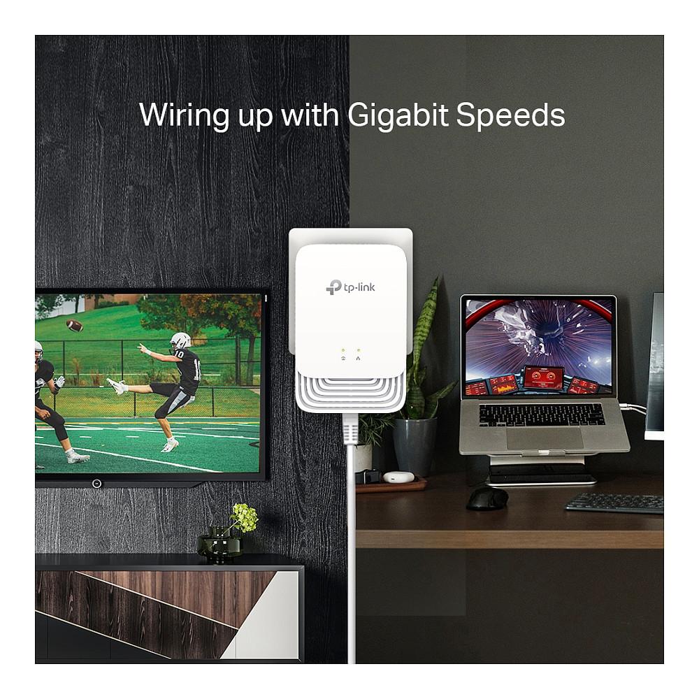 Power-LAN TP-Link PG1200 KIT, G.hn, 607Mbps, 2× Gigabit Ethernet 10/100/1000Mbps, MIMO SISO, 300m - Bardhë - 4