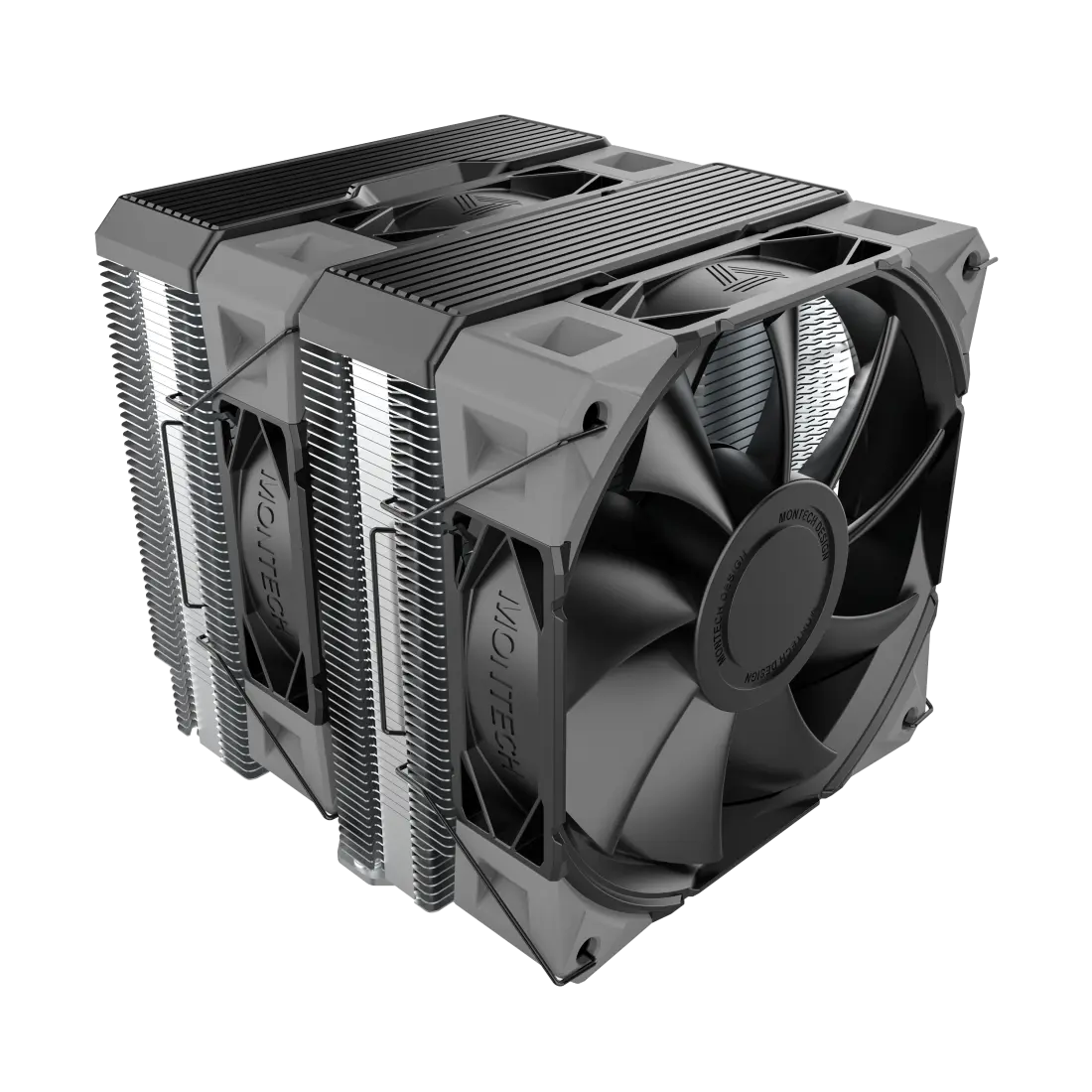 Ftohës për Procesor Montech NX600 / Dual-Tower / 2x120mm / 6 Heat Pipes / PWM - Zezë