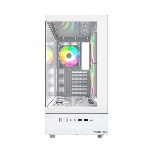 Kasë PC Montech XR / Midi Tower / ATX / 2x 120mm + 1x 120mm ARGB Fan / Tempered Glass - Bardhë - 2
