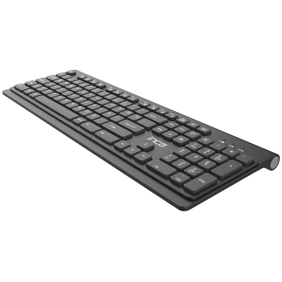 Combo (Tastierë & Maus) INCA IWS-519, Wireless, USB-C/A, Full-Size, 104 Taste, 12 Taste Multimediale, Ergonomik - Zezë - 3