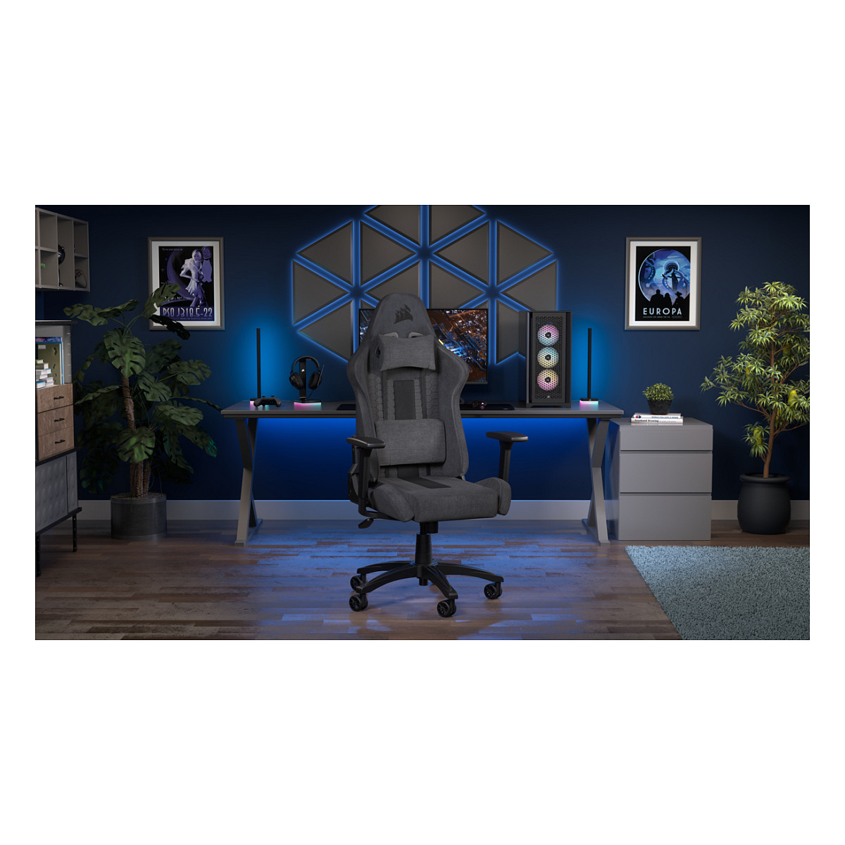 Karrige Gaming Corsair TC100 Relaxed Fabric - Hiri/Zezë - 11
