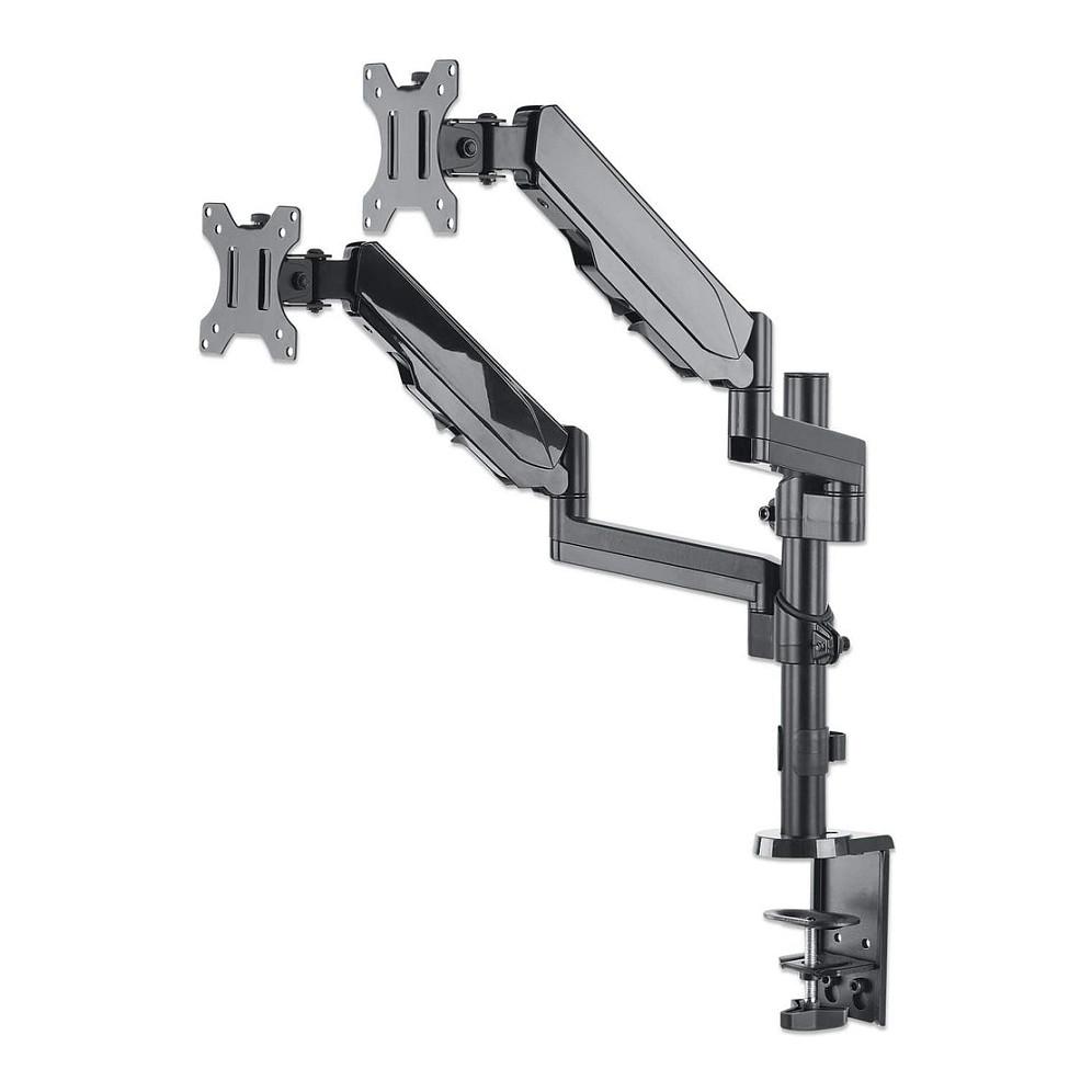 Mbajtëse për Monitor Manhattan 461597 / 2 Monitorë / 17"-32" / 8kg / Full Motion Gas Spring - Gri - 4