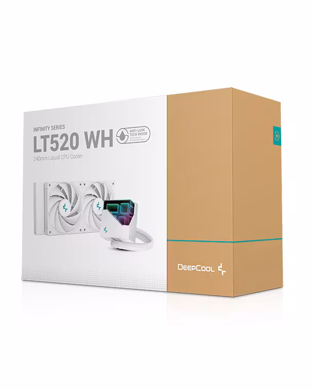 Ftohës për Procesor DeepCool LT520 WH / AIO / 240mm / 2x120mm / 500-2250RPM / 85.85CFM / ARGB - Bardhë - 5