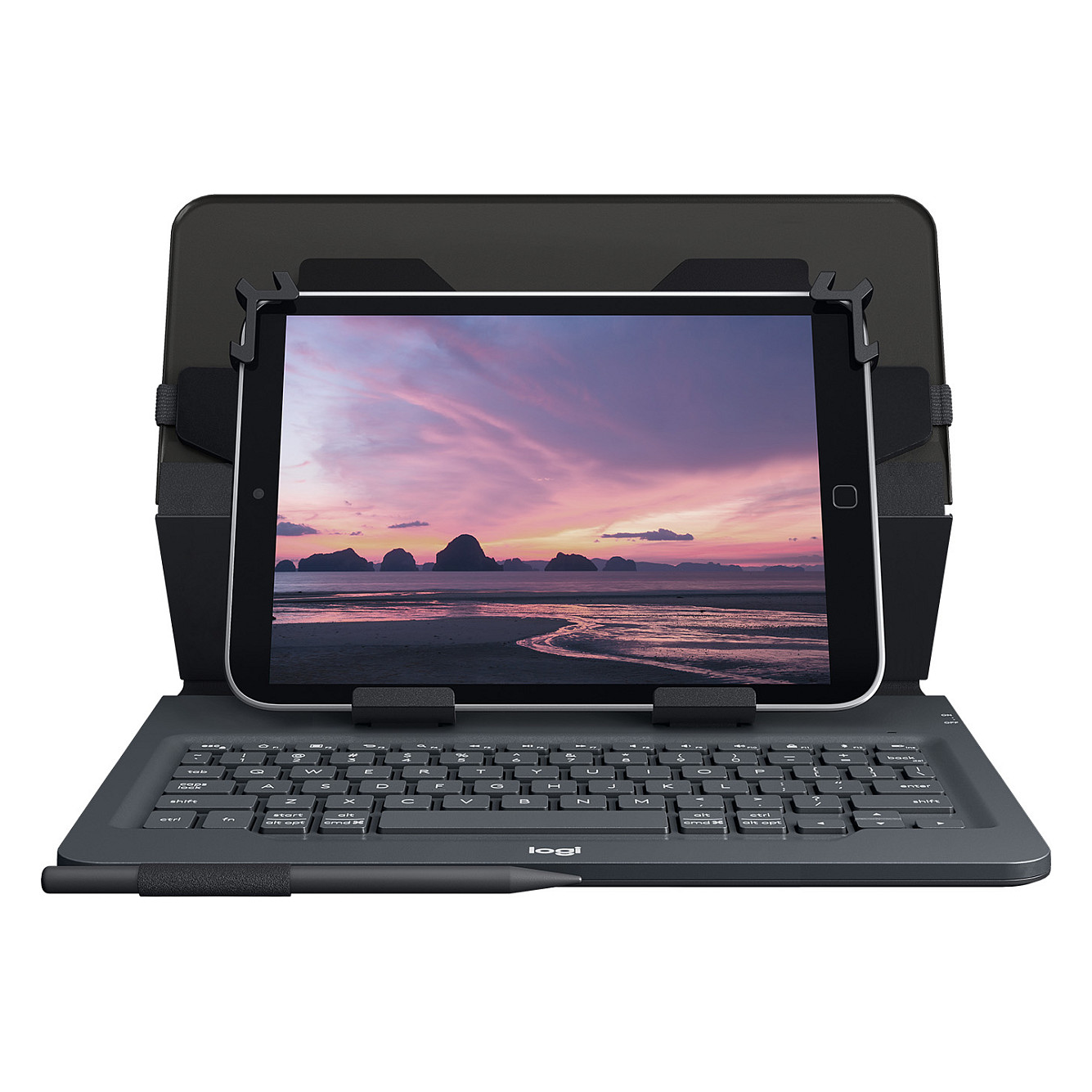 Tastierë për Tablet Logitech Universal Folio / 9–10" / Bluetooth 3.0 / AZERTY (FR) / 78 Taste / 4-Pikësh Grip / Mbajtëse Stilolapsi – Zezë - 16