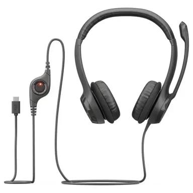 Kufje me Kabllo Logitech H390 / USB-C / 30mm / Mikrofon / Kabllo 1.9m – Zezë - 3