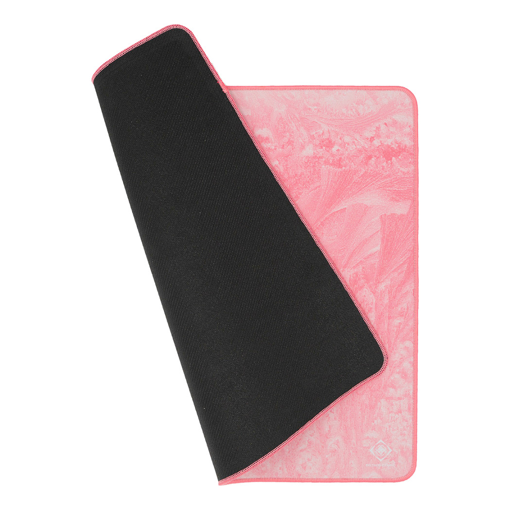 Mauspad Gaming Deltaco GAM-156-P / Sipërfaqe Poliestër / Skaje të Qepura / Anti-rrëshqitëse / 450 × 400 × 4 mm - Rozë - 3