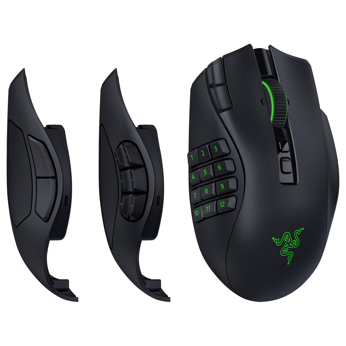 Maus Gaming pa Kabllo Razer Naga V3 Pro, Wireless 2.4GHz + Bluetooth, 50000 DPI, 23 Butona, RGB - Zezë - 12