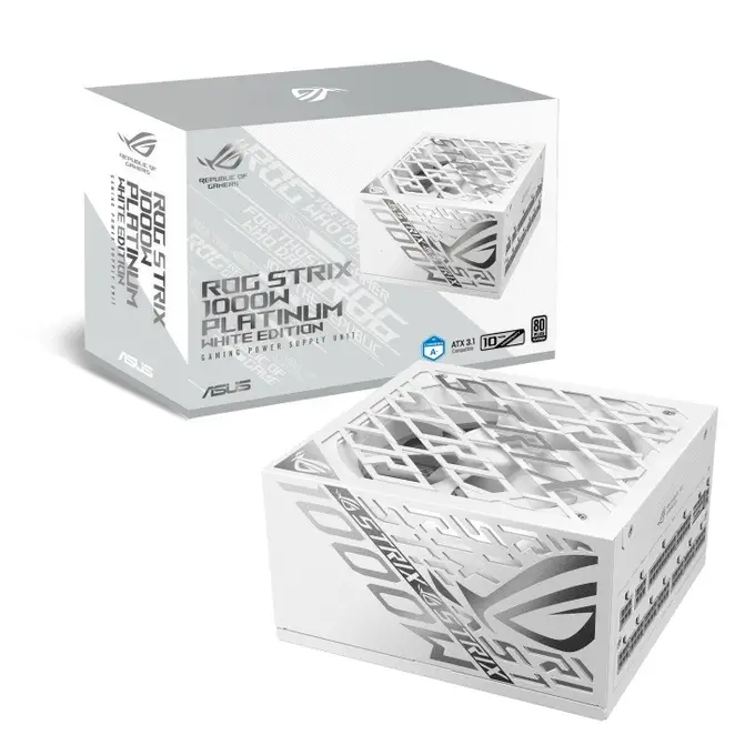 Furnizues Energjie ATX ASUS ROG Strix 1000W Platinum White Edition / 1000W / 80 PLUS Platinum / ATX 3.0 - Bardhë - 4