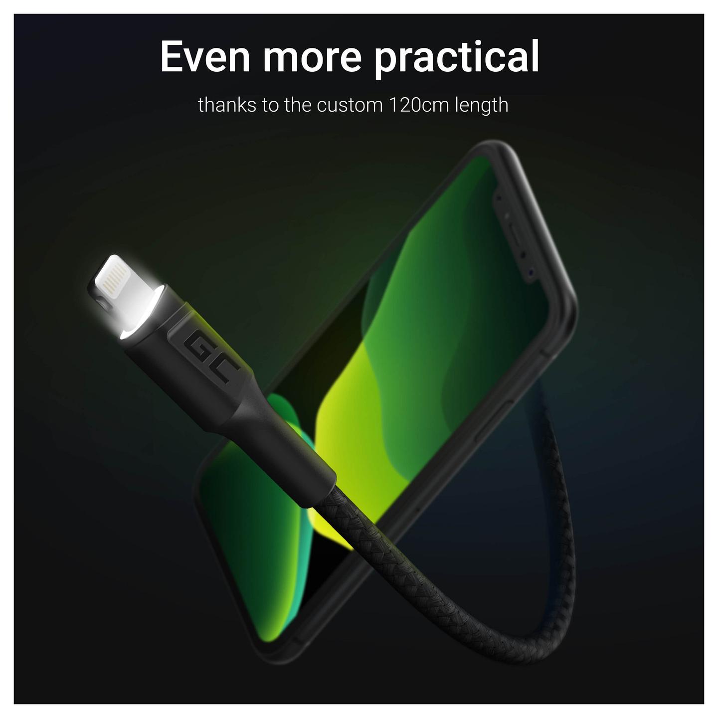 Kabllo për Rrjet ( UTP ) Green Cell KABGC05 lightning / 1.2 m – Zezë - 5