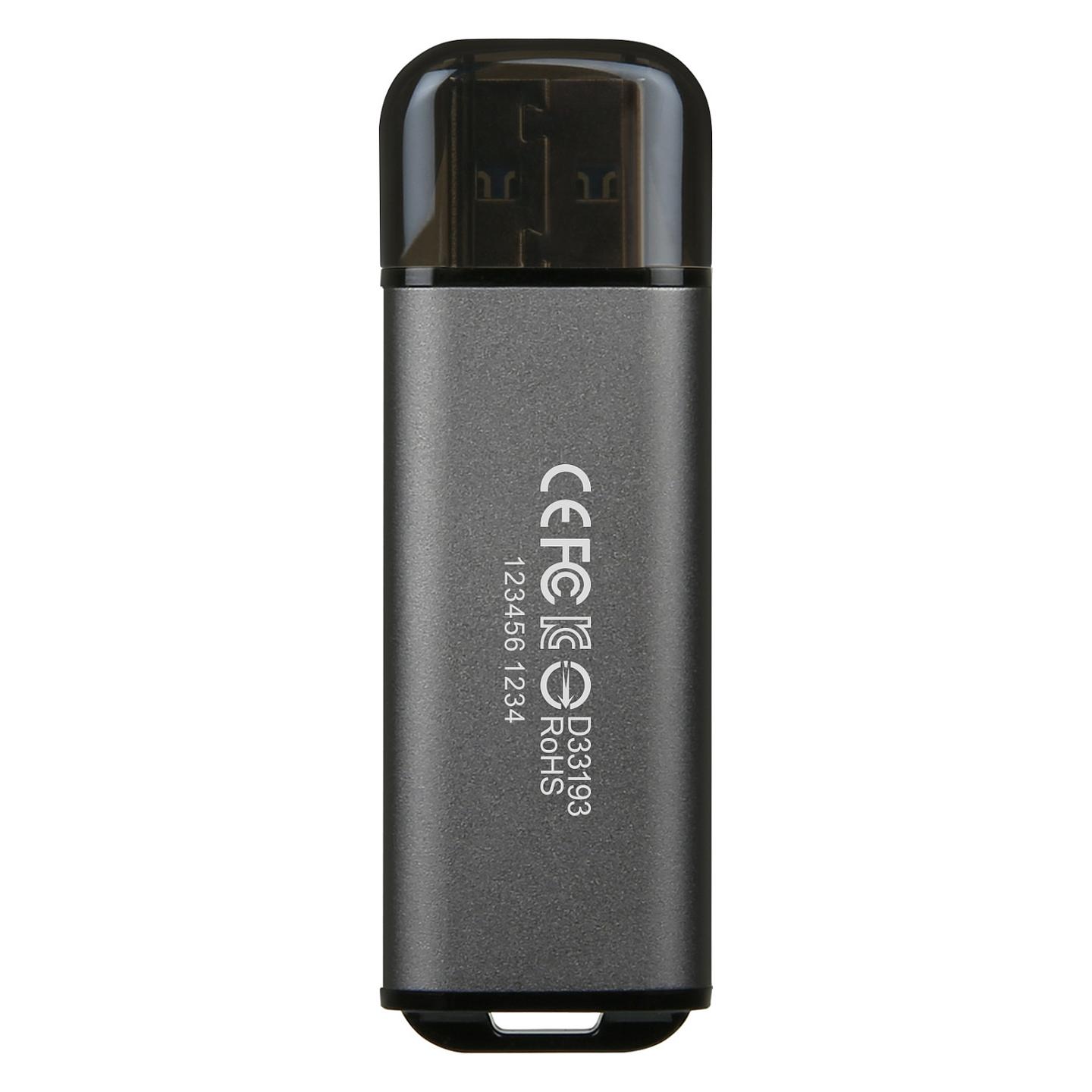 USB Flash Drive Transcend JetFlash 920 / 128GB / USB 3.2 Gen 1 / USB Type-A / 420MB/s Lexim / 400MB/s Shkrim / Trup alumini / 62 × 20 × 7.8mm / 10g - Gri - 2