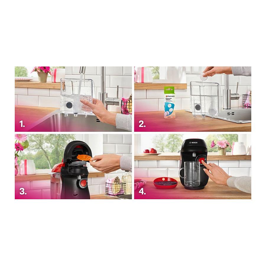 Aparat për Kafe me Kapsula Bosch TASSIMO HAPPY TAS103E, 0.7L, 1400W, INTELLIBREW - Kuqe/Zezë - 6