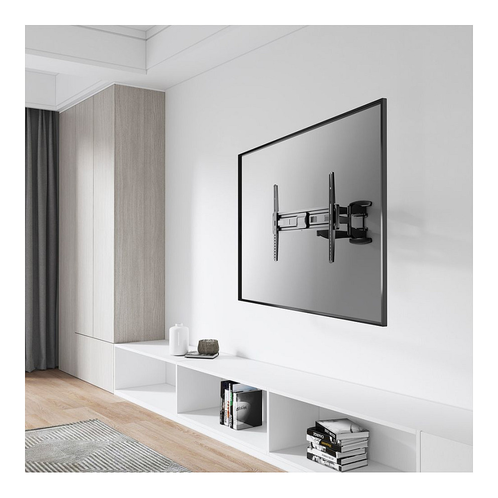 Mbajtëse për TV VALUE / 37″–80″ / deri në 45 kg / Lëvizje e plotë - Zezë - 16
