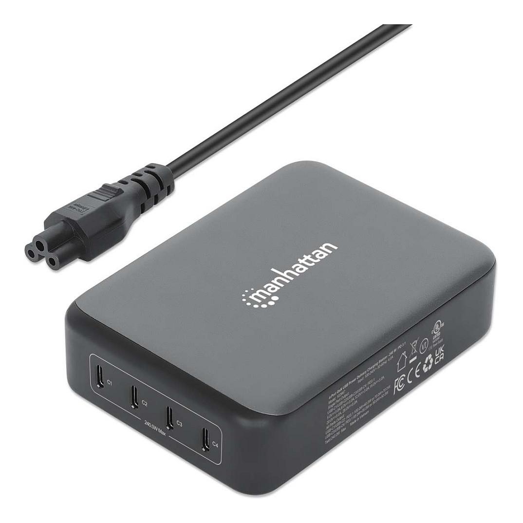 Karikues Manhattan 102667, GaN, 4x USB-C, Power Delivery 3.1, 240W - Zezë - 4