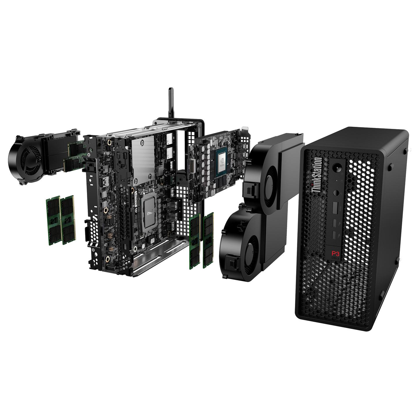 Mini Kompjuter Lenovo ThinkStation P3 Ultra, Core i7-13700K, 32GB DDR5, 512GB, Intel UHD Graphics 770 - Zezë - 12