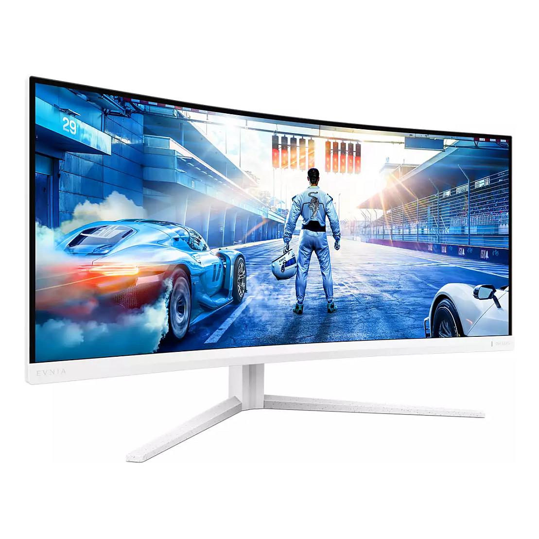 Monitor Gaming Philips Evnia 34M2C5501A, 34", WQHD Fast VA Curved, 180Hz, 1ms, HDMI + DP 1.4 - Bardhë - 2