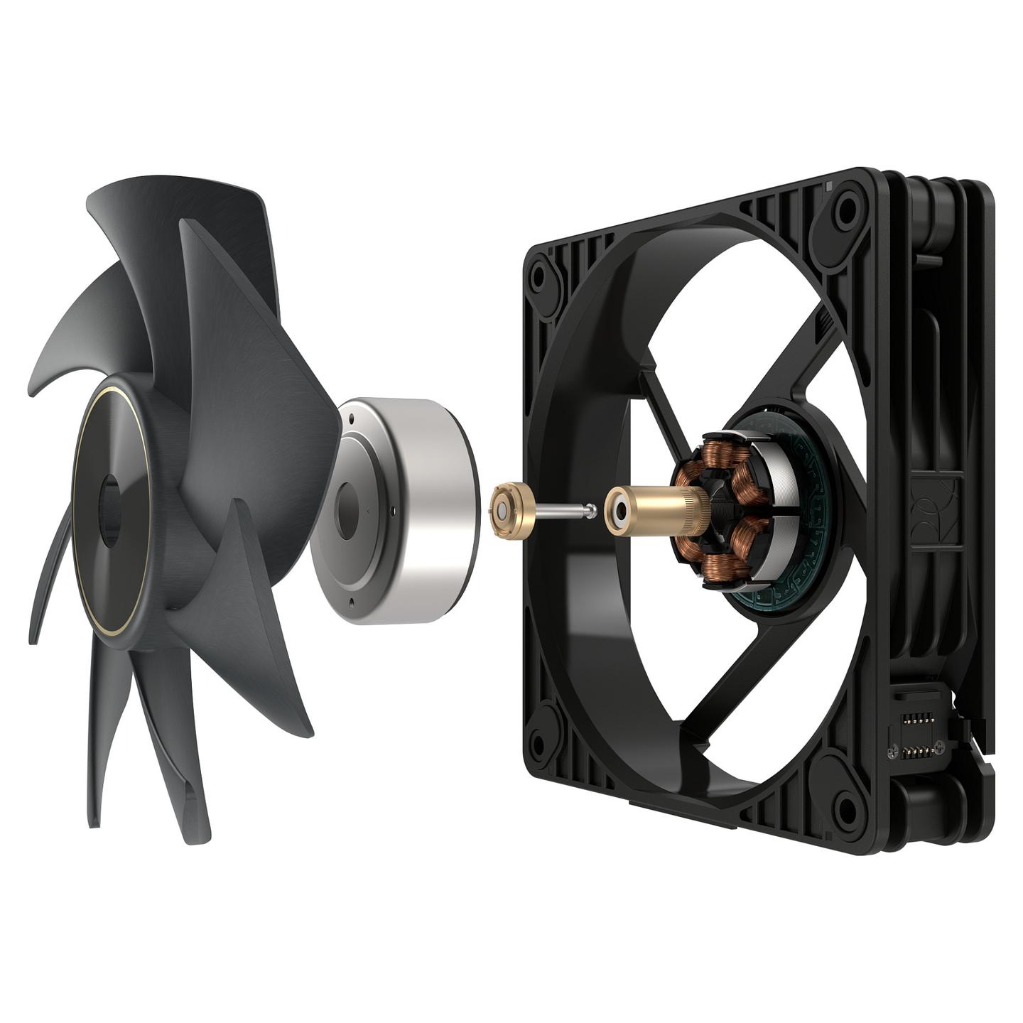 Ftohës për Kasë ASUS ProArt PF120 / 120mm / 3000 RPM / PWM / 3 Copë – Zezë - 15