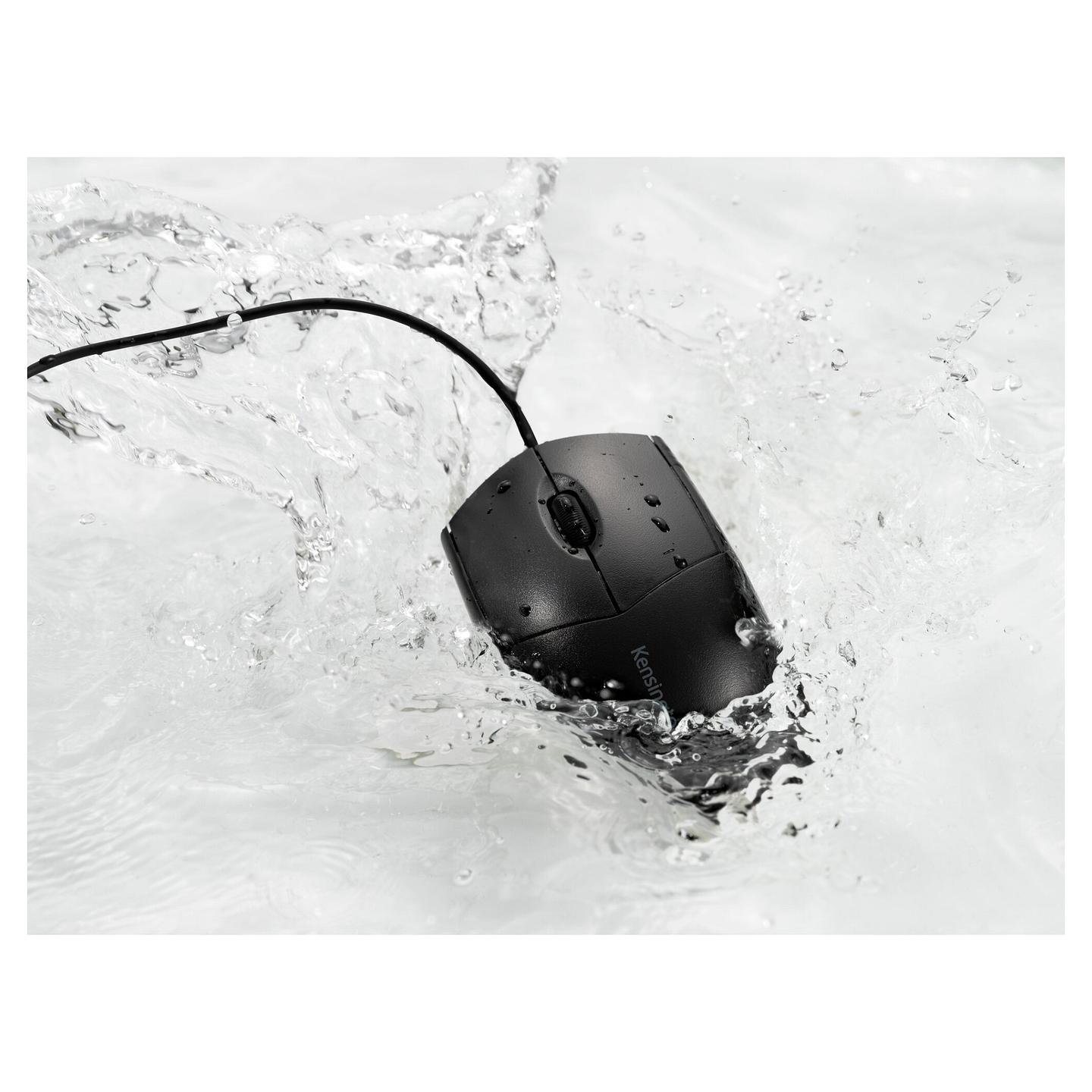 Maus me Kabllo Kensington Pro Fit Washable / Optik / 1600 DPI / 3 Butona / USB / IP67 - Zezë - 4