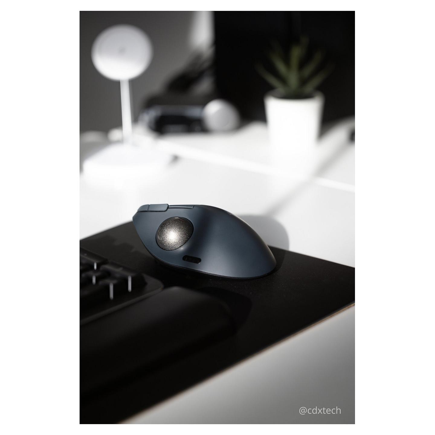 Maus pa kabllo Kensington Pro Fit Ergo TB550 / Trackball / 400–1600 DPI / Bluetooth & 2.4GHz / 7 Butona / USB-C - Zezë/Blu - 12