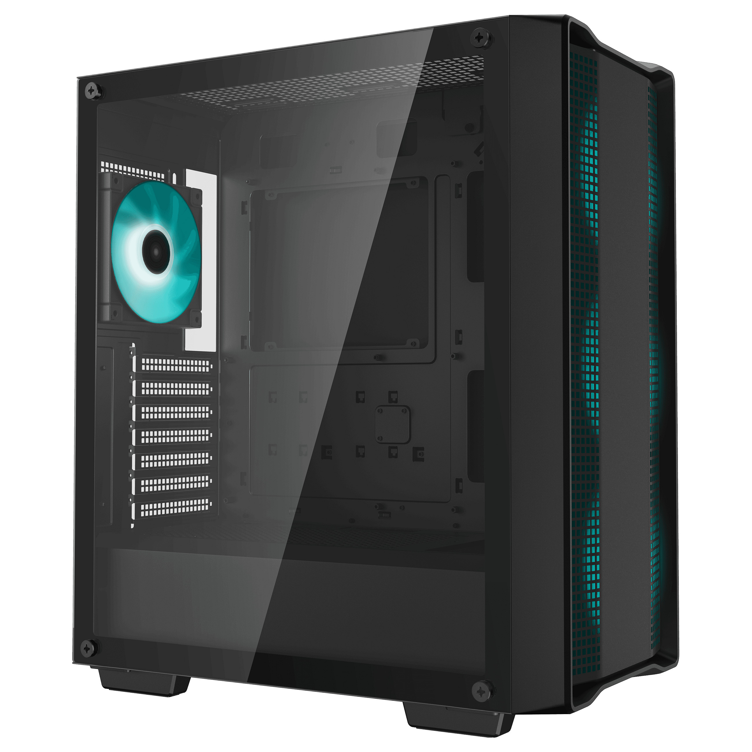 Kasë PC DeepCool CC560 V2 / Midi Tower / ATX / 3x 120mm + 1x 120mm LED Fan / Tempered Glass - Zezë - 2