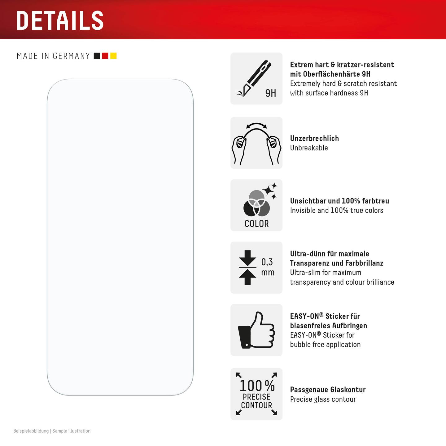 Mbrojtës Ekrani DISPLEX Smart Glass 02170 / iPhone 17 Pro Max / Xham i Temperuar / 0.3mm - Transparente - 6