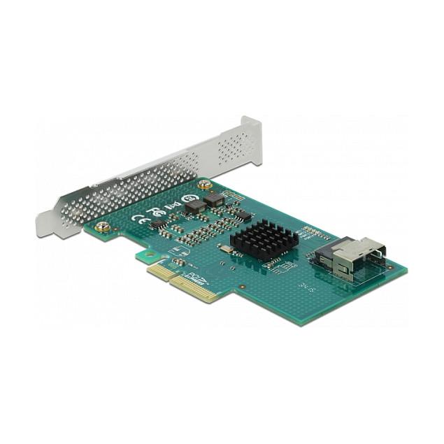 Kartë Zgjerimi Delock 89051, PCI Express 2.0 x4, 4x SATA 6Gbps, Marvell 88SE9230, RAID 0/1/10, JBOD, HyperDuo, Low Profile - 2