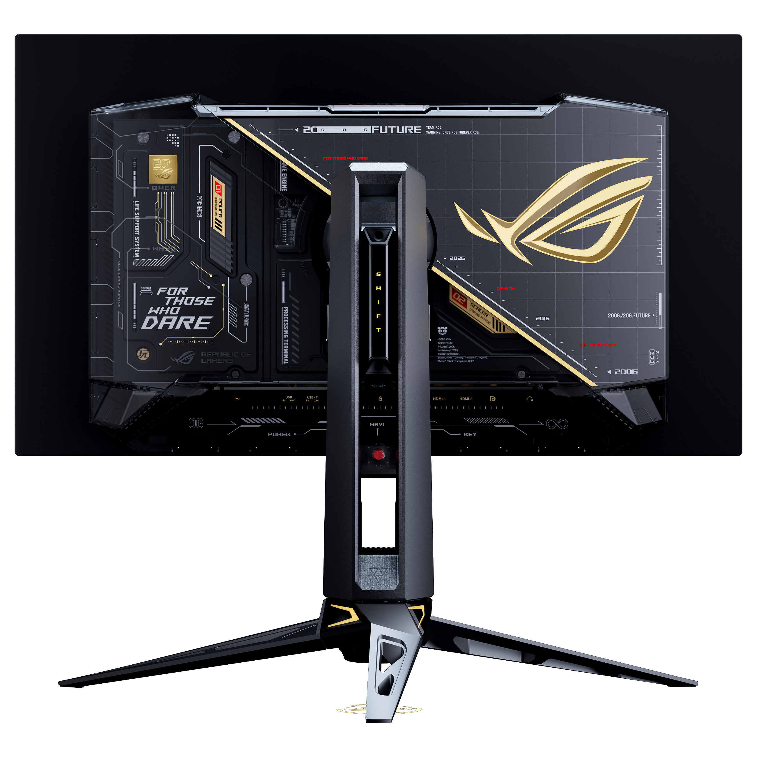 Monitor Gaming ASUS ROG Swift OLED PG27AQWP-G Edition 20 / 26.5" / WOLED WQHD / 540Hz / 0.02ms / HDMI+DisplayPort - Zezë - 6