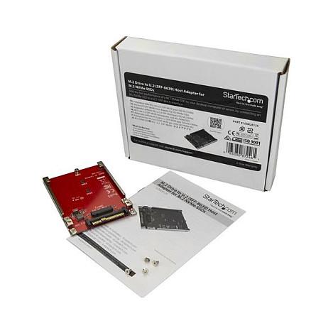 Adapter për SSD StarTech.com U2M2E125, M.2 NVMe M-Key në U.2 SFF-8639, PCIe x4, 2242/2260/2280 - Kuqe - 5