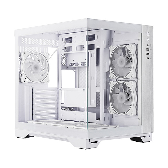 Kasë PC Chieftec Visio GM-30W-TG-OP / Cube / ATX / 3x 120mm ARGB + 2x 120mm ARGB Fan / Tempered Glass / Dual Chamber / 360mm Radiator - Bardhë - 2
