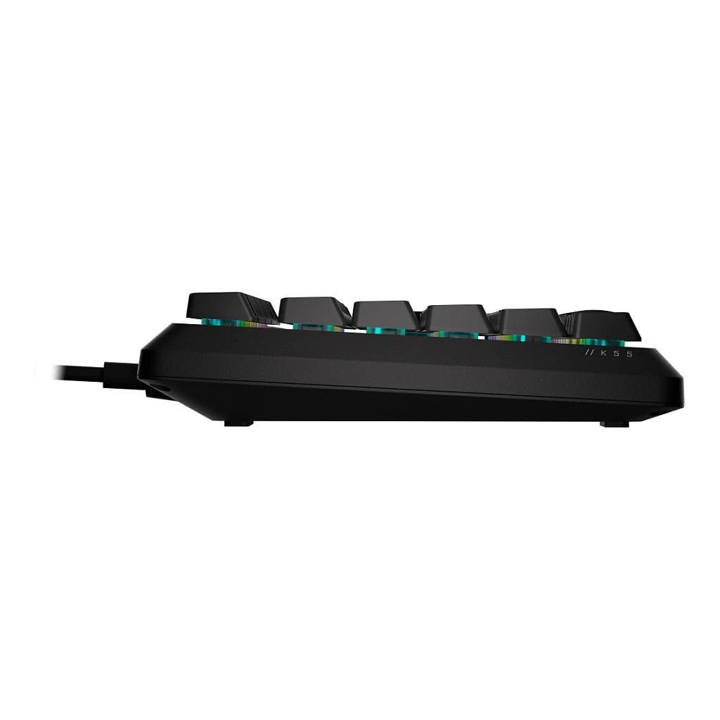Tastierë Gaming Corsair K55 Core RGB / QWERTZ (DE) / Membrane / 110 Taste / 10-Zone RGB / 1000 Hz / 12-Key Rollover / 6 Makro / USB-A – Zezë - 6