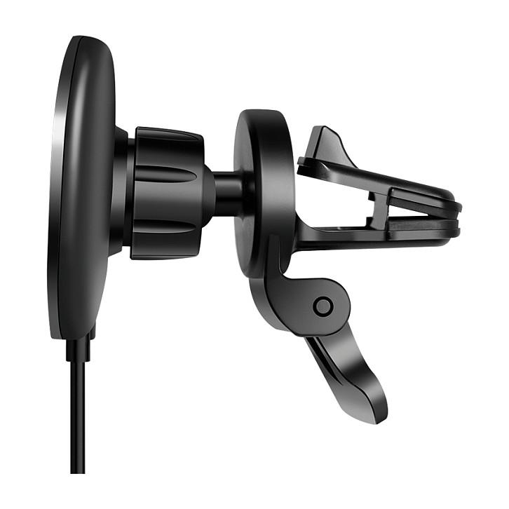 Adapter telefoni për veturë LogiLink PA0333 / Wireless Charging / Magnetic / 360° / 15W / Round – Zezë - 2