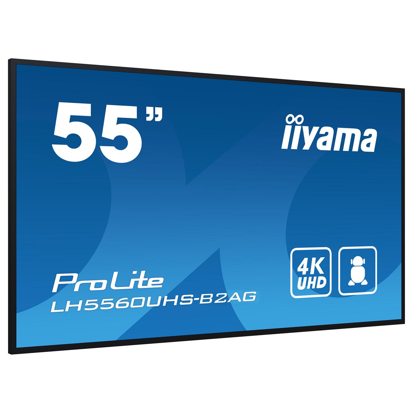 Digital Signage, iiyama ProLite LH5560UHS-B2AG, 54.6", 4K UHD, VA, Android 11, Wi-Fi, 3xHDMI, USB, RJ45 - Zezë - 4