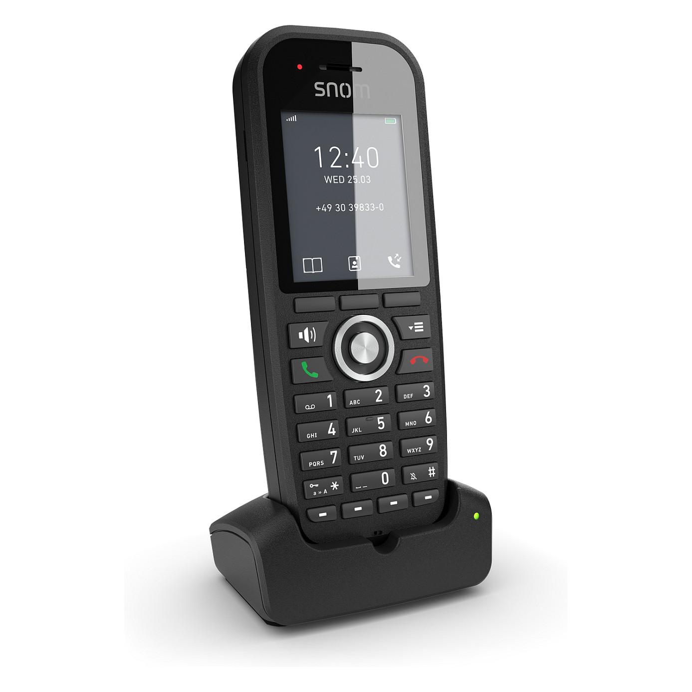 Telefon VoIP Snom M30 / 00004607 / IP DECT / Ekran TFT 2" / 28 Taste / 4 Taste të Programueshme / Hands-Free / 100 Kontakte / Deri 22 orë Bisedë – Zezë - 3