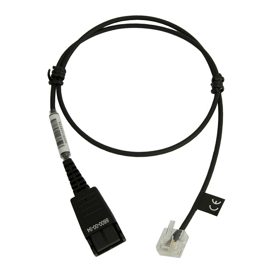 Aksesor për kufje Jabra 8800-00-94 QD / RJ45 Cable – Zezë
