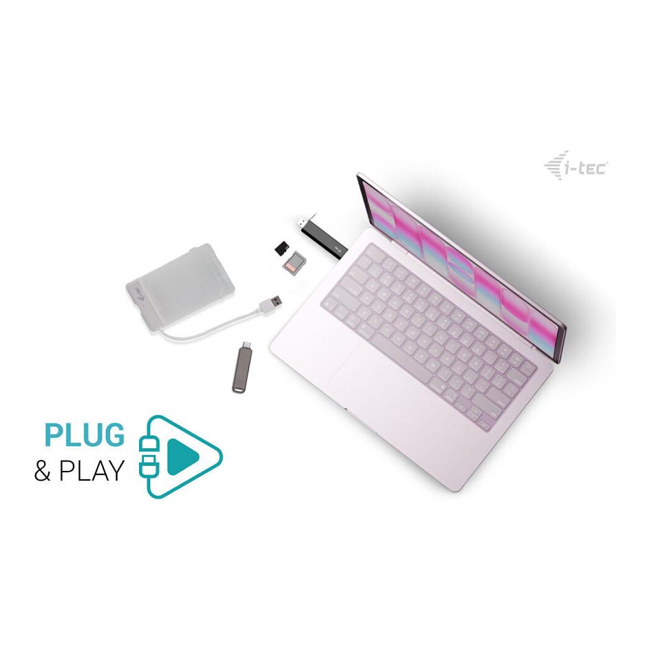 Lexues Kartelash i-tec CADONGLEUSBSD, SD, microSD/TF, 2x USB, USB 3.0, USB-C, USB-A - Zezë - 8
