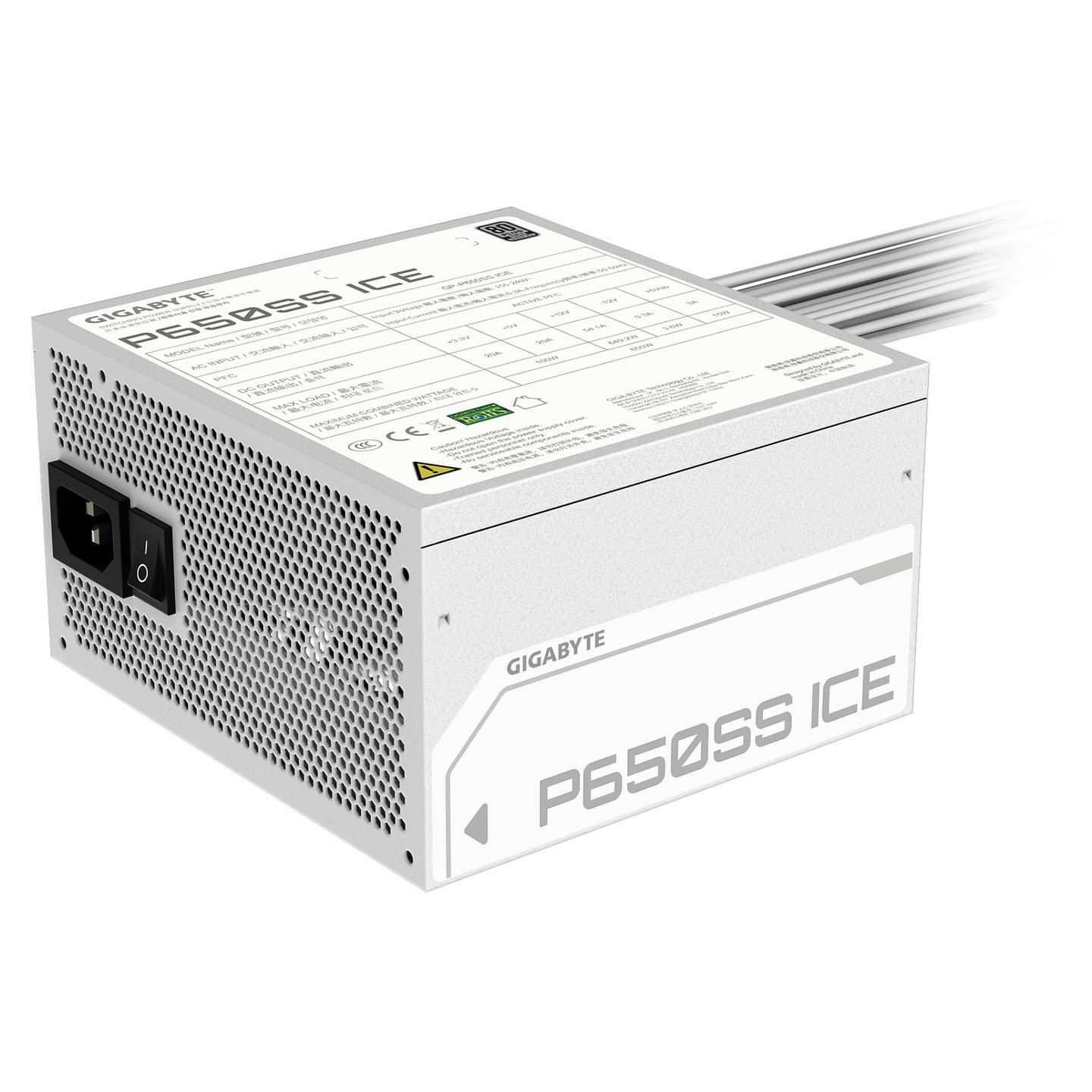 Furnizues Energjie Gigabyte P650SS ICE / 650W / ATX / 80 PLUS Standard / Non-Modular - Bardhë - 4