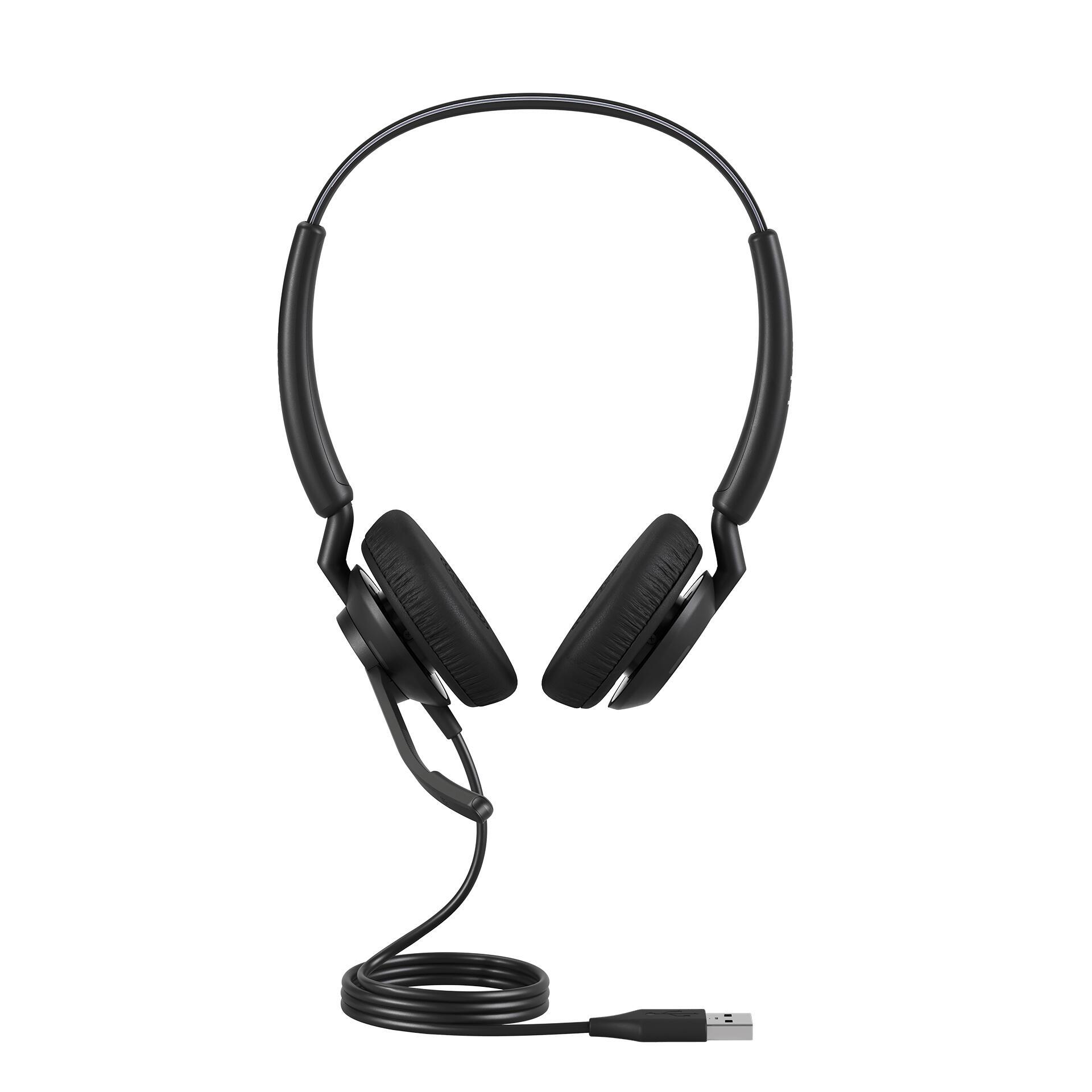 Kufje me kabllo Jabra Engage 40 / USB-C + USB-A / Stereo / 2 Mikrofona MEMS / BalancedVoice - Zezë - 2