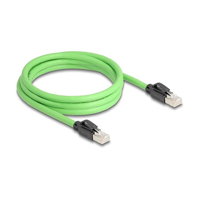 Kabllo për Rrjet DeLOCK 80890 / Cat 6A / SF/UTP / RJ-45 Mashkull → RJ-45 Mashkull / 2m - Gjelbër - 2