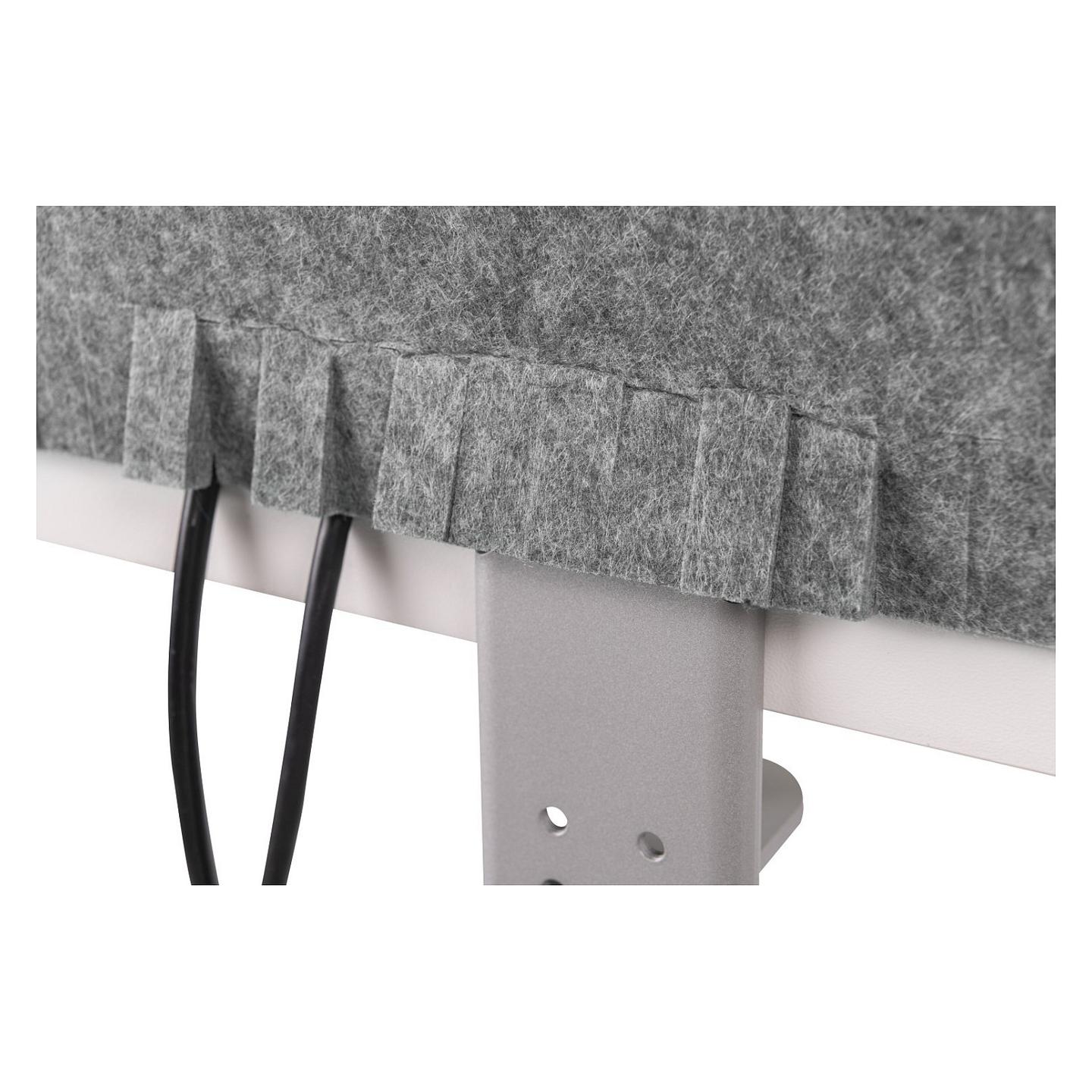 NdarĂ«se pĂ«r TavolinĂ« BakkerElkhuizen BE Safety Screen back BNESSBLGY180, 1800 Ă 600mm, PET-Felt, Akustike - Gri e ĂelĂ«t - 4