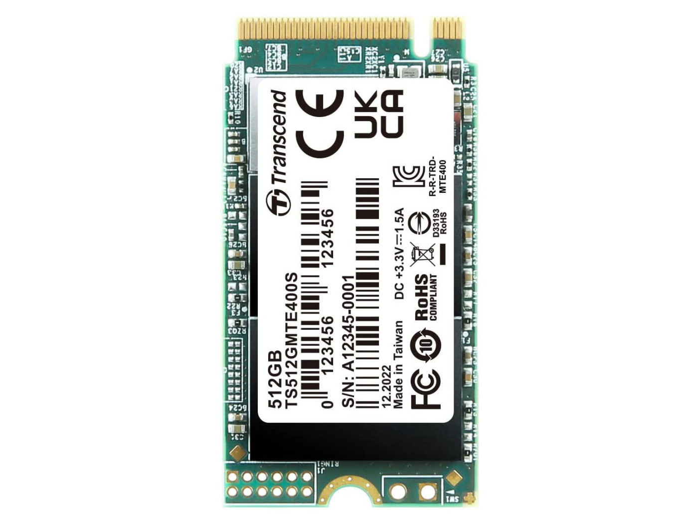SSD e Brendshme Transcend PCIe SSD 400S / 512GB / M.2 2242 / PCIe 3.0 x4 NVMe - 2
