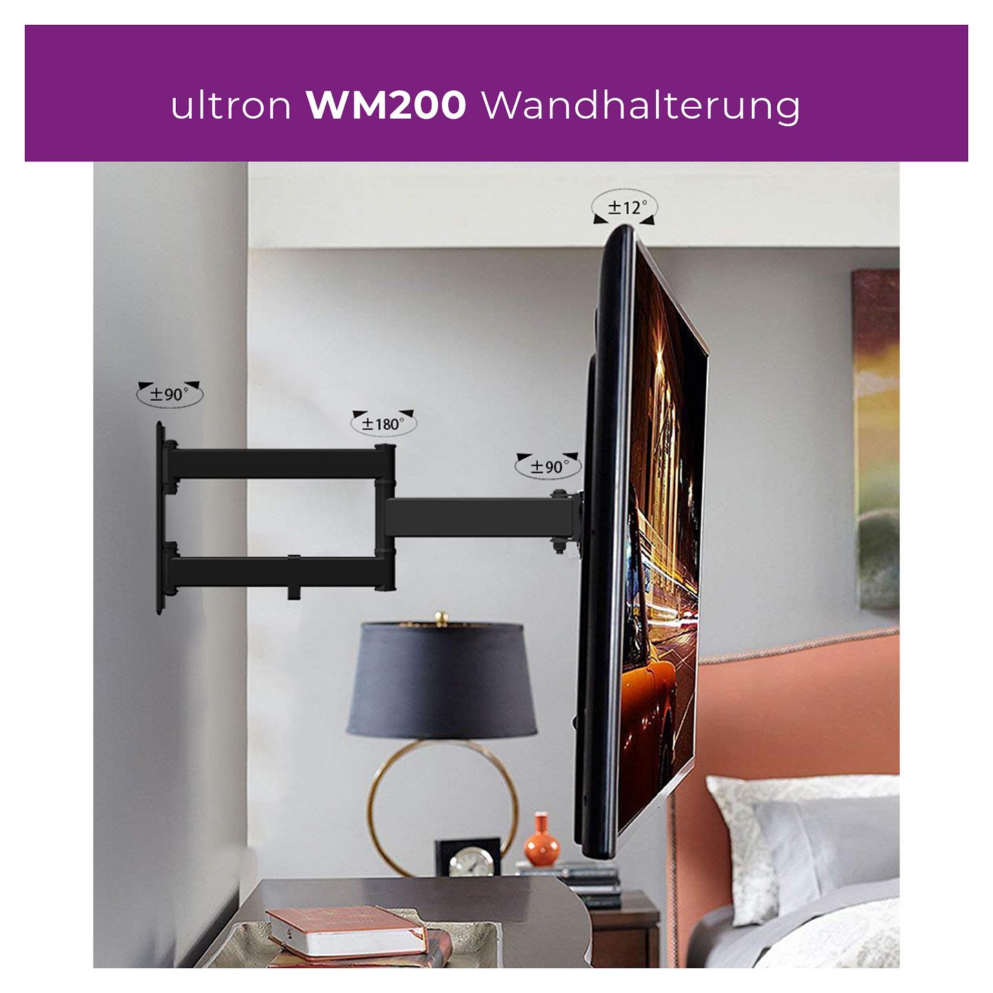 Mbajtëse për TV Ultron WM200 / 23"-60" / 35kg / VESA 75x75-400x400 / Full Motion - Zezë - 7